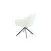 Fotoliu Rotativ Classy, design ergonomic, tapițerie catifelată, bază pivotantă, 50x45x87 cm, Alb picture - 4