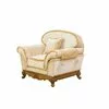 Fotoliu Rapsodi, design clasic, stofă și lemn masiv, 85x80x110 cm, crem picture - 2
