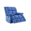 Fotoliu Recliner Relax, funcție rabatabilă, suport picioare integrat, tapițerie textilă premium, 100x106x107 cm, Albastru picture - 3