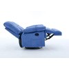 Fotoliu Recliner Relax, funcție rabatabilă, suport picioare integrat, tapițerie textilă premium, 100x106x107 cm, Albastru picture - 4