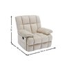 Fotoliu Recliner Relax, funcție rabatabilă, suport picioare integrat, tapițerie textilă premium, 100x106x107 cm, Bej picture - 3
