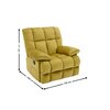 Fotoliu Recliner Relax, funcție rabatabilă, suport picioare integrat, tapițerie textilă premium, 100x106x107 cm, Muștar picture - 2