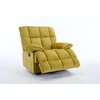 Fotoliu Recliner Relax, funcție rabatabilă, suport picioare integrat, tapițerie textilă premium, 100x106x107 cm, Muștar picture - 4