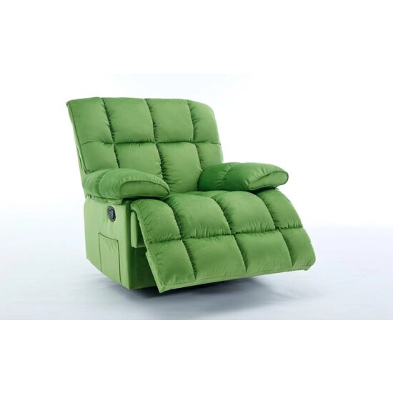 Fotoliu Recliner Relax, funcție rabatabilă, suport picioare integrat, tapițerie textilă premium, 100x106x107 cm, Verde picture - 2