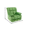 Fotoliu Recliner Relax, funcție rabatabilă, suport picioare integrat, tapițerie textilă premium, 100x106x107 cm, Verde picture - 3