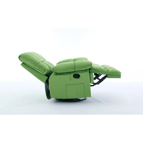 Fotoliu Recliner Relax, funcție rabatabilă, suport picioare integrat, tapițerie textilă premium, 100x106x107 cm, Verde picture - 4