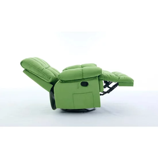 Fotoliu Recliner Relax, funcție rabatabilă, suport picioare integrat, tapițerie textilă premium, 100x106x107 cm, Verde picture - 4