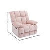 Fotoliu Recliner Relax, funcție rabatabilă, suport picioare integrat, tapițerie textilă premium, 100x106x107 cm, Roz picture - 2