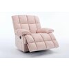 Fotoliu Recliner Relax, funcție rabatabilă, suport picioare integrat, tapițerie textilă premium, 100x106x107 cm, Roz picture - 4