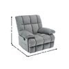 Fotoliu Recliner Relax, funcție rabatabilă, suport picioare integrat, tapițerie textilă premium, 100x106x107 cm, Gri picture - 2