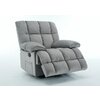 Fotoliu Recliner Relax, funcție rabatabilă, suport picioare integrat, tapițerie textilă premium, 100x106x107 cm, Gri picture - 4