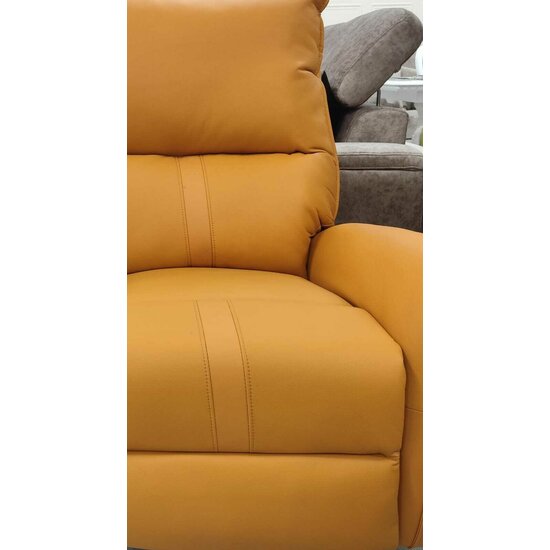 Fotoliu Recliner Ruxy, sistem rabatabil avansat, confort ergonomic, tapițerie piele ecologică premium, 95x100x105 cm, Portocaliu picture - 4