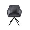 Fotoliu Rotativ Classy, design ergonomic, tapițerie catifelată, bază pivotantă, 50x45x87 cm, Gri picture - 1