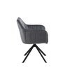 Fotoliu Rotativ Classy, design ergonomic, tapițerie catifelată, bază pivotantă, 50x45x87 cm, Gri picture - 4