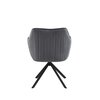 Fotoliu Rotativ Classy, design ergonomic, tapițerie catifelată, bază pivotantă, 50x45x87 cm, Gri picture - 7