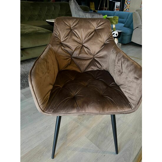 Fotoliu Velvet, stofa catifelata, 50x45x87 cm DARK BROWN picture - 4