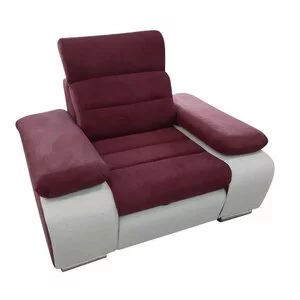 Fotoliu Venus, brațe voluminoase, stofă, 123 cm, culoare personalizată