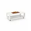Măsuță cafea Futura, design minimalist, finisaj mat, MDF lucios, 105x58x38 cm, alb picture - 3