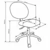 Scaun birou Gol, cu bază mobilă, șezut ergonomic și spătar jos, 75-85x44-54x39x52 cm, negru picture - 3
