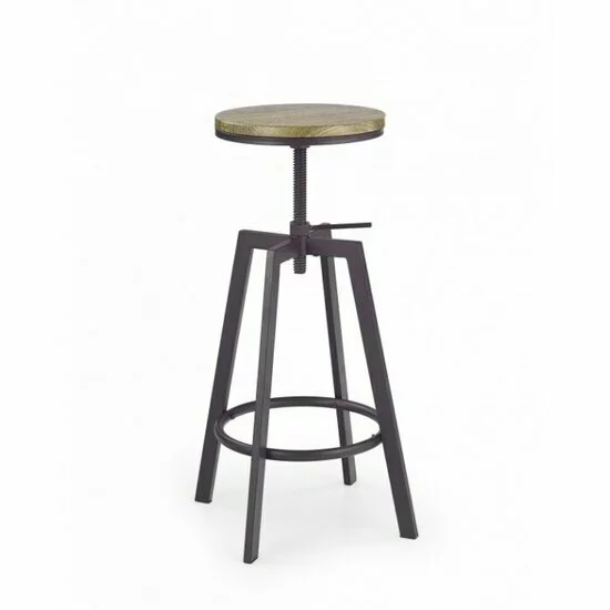Scaun bar H64, reglabil pe înălțime, design modern, structură metalică, 63-80 cm, cafea/vasion vechi picture - 3