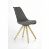 Scaun K201, formă ergonomică și șezut confortabil, material textil, 48x57x80 cm, gri picture - 2
