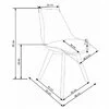 Scaun K245, design transparent modern, structură policarbonat, 48x53x83 cm, alb / transparent picture - 3