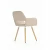 Scaun K283, design compact și șezut moale, material textil, 56x56x80 cm, bej picture - 4