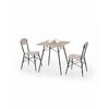 Set masă Kabir cu 2 scaune, design modern și compact, PAL melaminat, 110x70x75 cm, stejar picture - 2