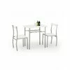 Set masă Lance cu 2 scaune, design minimalist și funcțional, MDF lucios, 82x50x75 cm, alb picture - 3