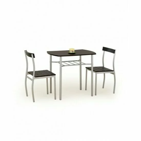 Set masă Lance cu 2 scaune, design compact și funcțional, PAL melaminat, 82x50x75 cm, wenge picture - 3