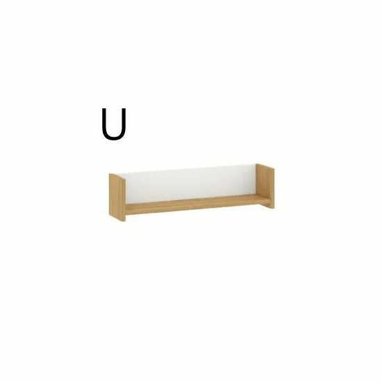 Set living Adam, mobilier modular, PAL melaminat, dimensiuni variabile, alb și stejar votan picture - 15