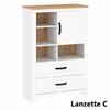Living Lanzette, Set Mobilier Modern, PAL Melaminat, Alb cu Lemn Natur picture - 3