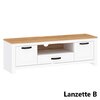 Living Lanzette, Set Mobilier Modern, PAL Melaminat, Alb cu Lemn Natur picture - 6