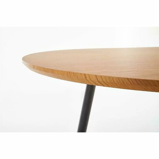 Masă Colorado extensibilă cu blat MDF furniruit și picioare metalice, 120-160x80x74 cm, stejar/negru picture - 5