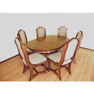 Masă Europa, design extensibil, structură robustă, PAL + furnir, 240 cm, Nuc