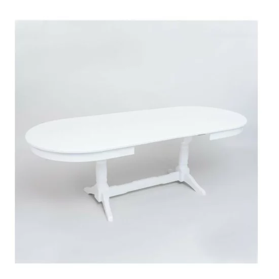 Masă Europa, design extensibil, structură robustă, PAL + furnir, 240 cm, Nuc picture - 3