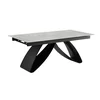 Masă Extensibilă Dexter, design modern, blat MDF + ceramică, mecanism extensie integrat, cadru MDF + oțel, 180-260x90x77 cm, Antracit picture - 1