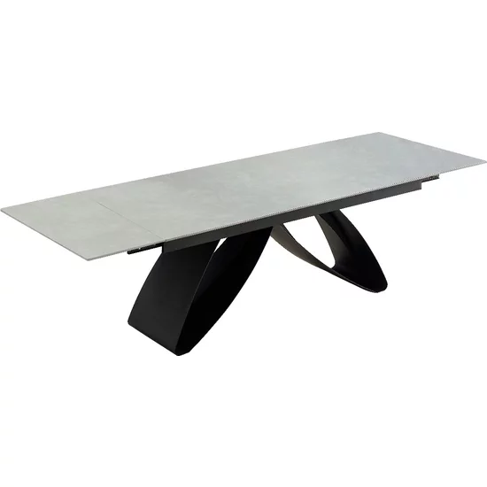 Masă Extensibilă Dexter, design modern, blat MDF + ceramică, mecanism extensie integrat, cadru MDF + oțel, 180-260x90x77 cm, Antracit picture - 2