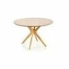 Masă Nicolas, rotundă, MDF furniruit și lemn masiv, 120x77 cm, natur picture - 2