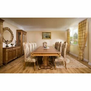 Masă Vicky, neextensibilă, lemn masiv fag + tei, 310x115x80 h cm, finisaj la alegere