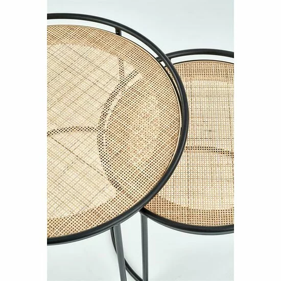 Set 2 măsuțe cafea Manado, design modern, MDF, 51x42 cm, natur picture - 5