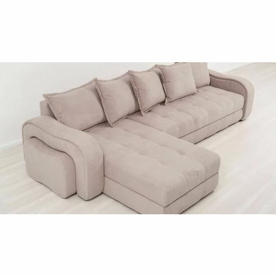 Colțar extensibil Monza cu 2 spații de depozitare și structură din lemn masiv de fag, mecanism cu șezut culisant picture - 2