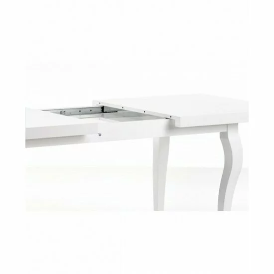 Masă Mozart extensibilă, blat MDF laminat, picioare lemn fag, 140-180x80x75 cm, alb picture - 5