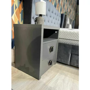 Noptieră Universal, design minimalist, un sertar spațios, PAL melaminat, 45x40x57 cm, Gri