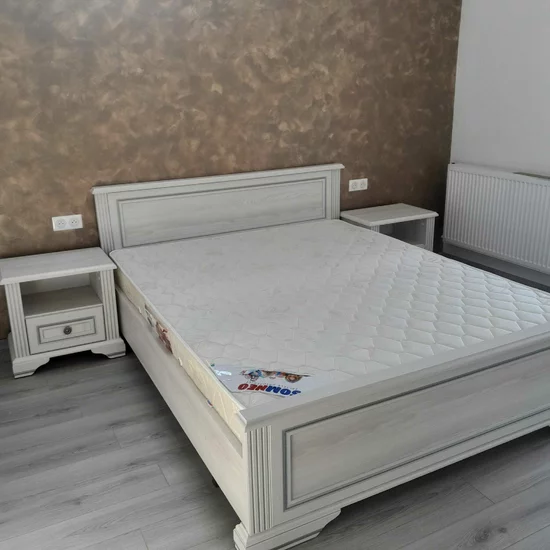 Noptieră White 1S, cu sertar, MDF frezat și PAL melaminat, 57.5x53x39 cm, frasin alb și pin argintiu picture - 7