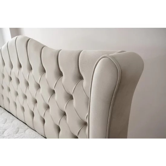 Pat  Adel cu saltea Gratis, crem - 160x200 cm, design elegant, confort premium, structură rezistentă picture - 3