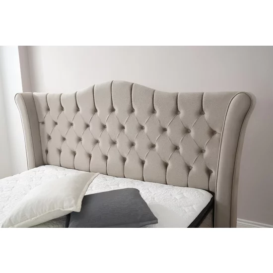 Pat  Adel cu saltea Gratis, crem - 160x200 cm, design elegant, confort premium, structură rezistentă picture - 2