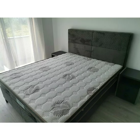 Pat Babylon, cu ladă de depozitare rabatabilă, cadru metalic și tapițerie, 160x200 cm, gri picture - 7