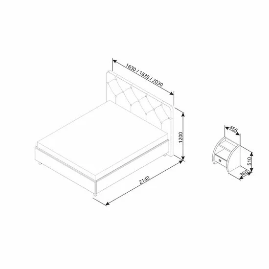 Pat Cristal cu sistem rabatabil și spațiu de depozitare, piele ecologică, 160x200 cm, alb picture - 4