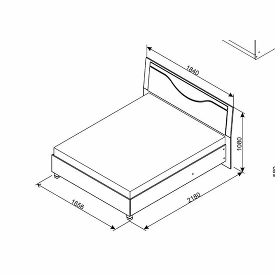 Pat Happy cu spațiu de depozitare, tapițat cu stofă, PAL și MDF, 160x200 cm, alb Samoa picture - 3